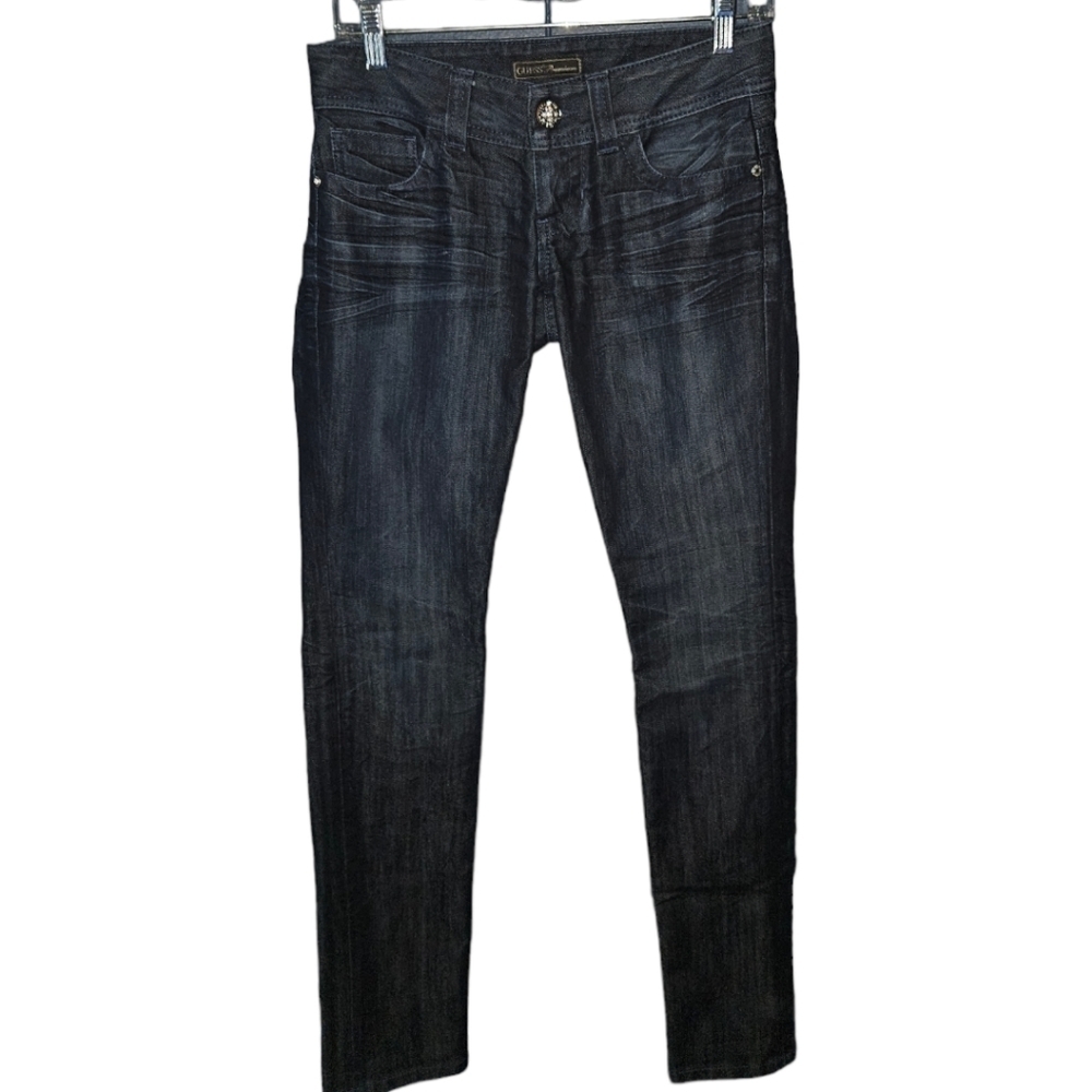 GUESS Premium Gemstone Accented Dare Devil Skinny Jeans